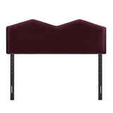 Lattice Performance Velvet Queen Size Headboard in Mulberry