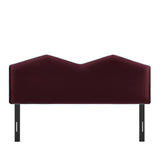 Lattice Performance Velvet King Size Headboard in Mulberry