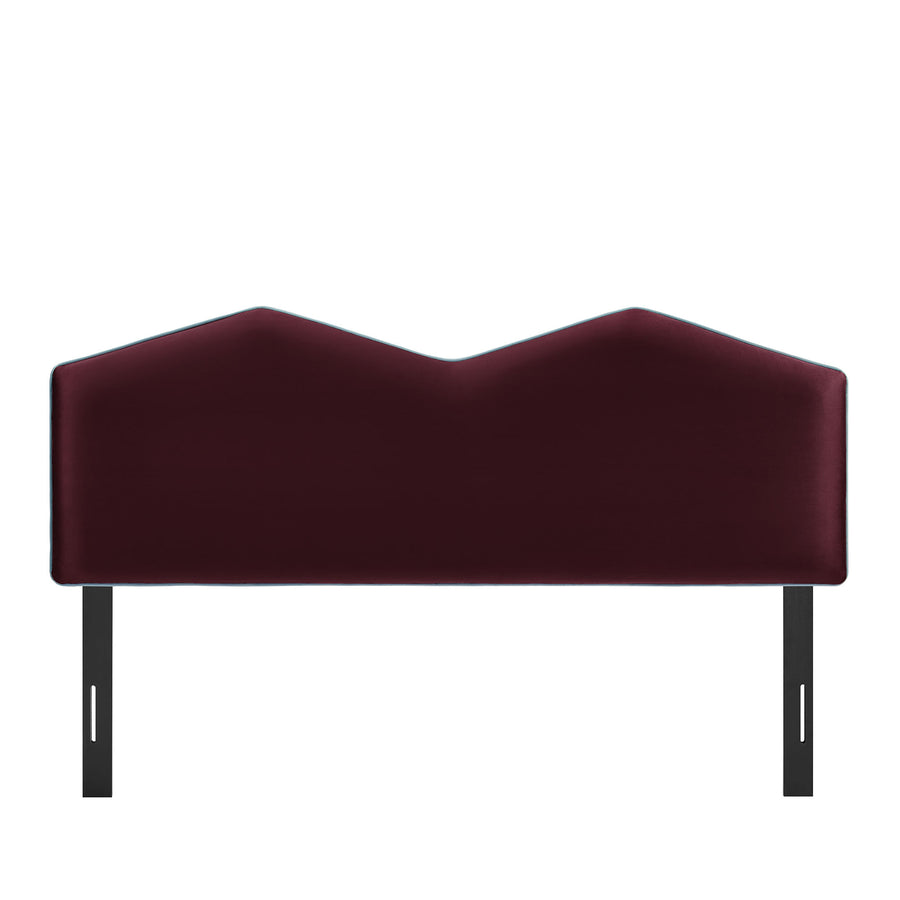 Lattice Performance Velvet King Size Headboard in Mulberry