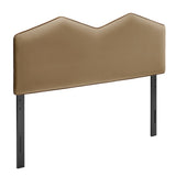 Lattice Performance Velvet King Size Headboard in Taupe