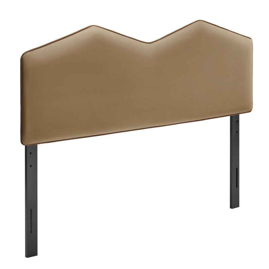 Lattice Performance Velvet King Size Headboard in Taupe