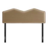 Lattice Performance Velvet King Size Headboard in Taupe