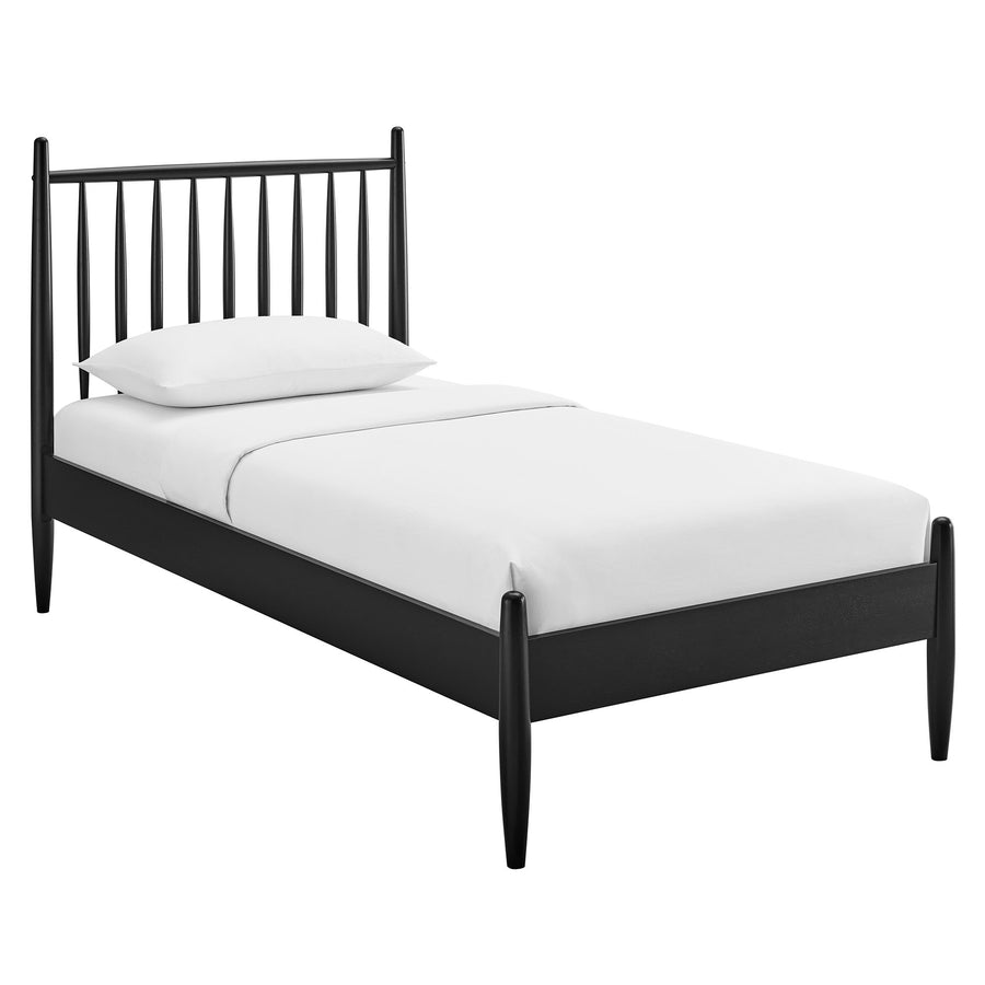 Tawny Twin Size Spindle Bed Frame in Black