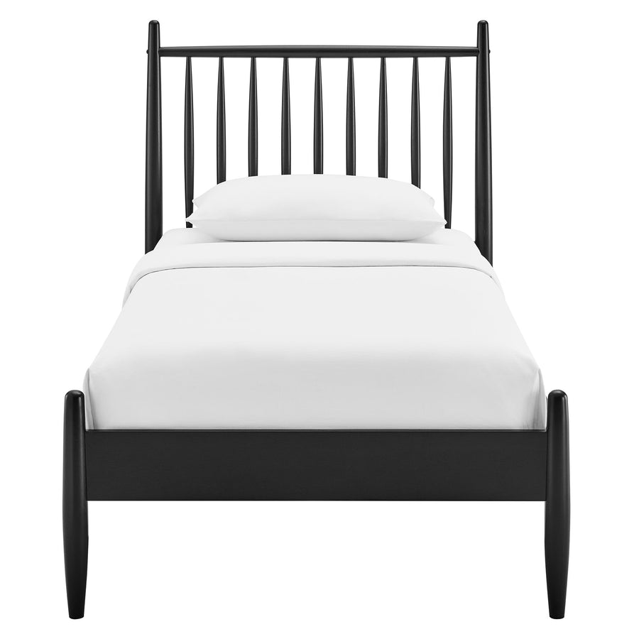 Tawny Twin Size Spindle Bed Frame in Black