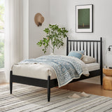 Tawny Twin Size Spindle Bed Frame in Black