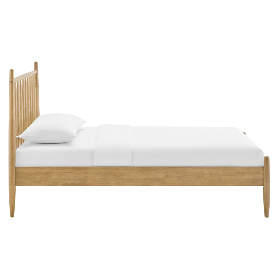 Tawny Twin Size Spindle Bed Frame in Light Oak