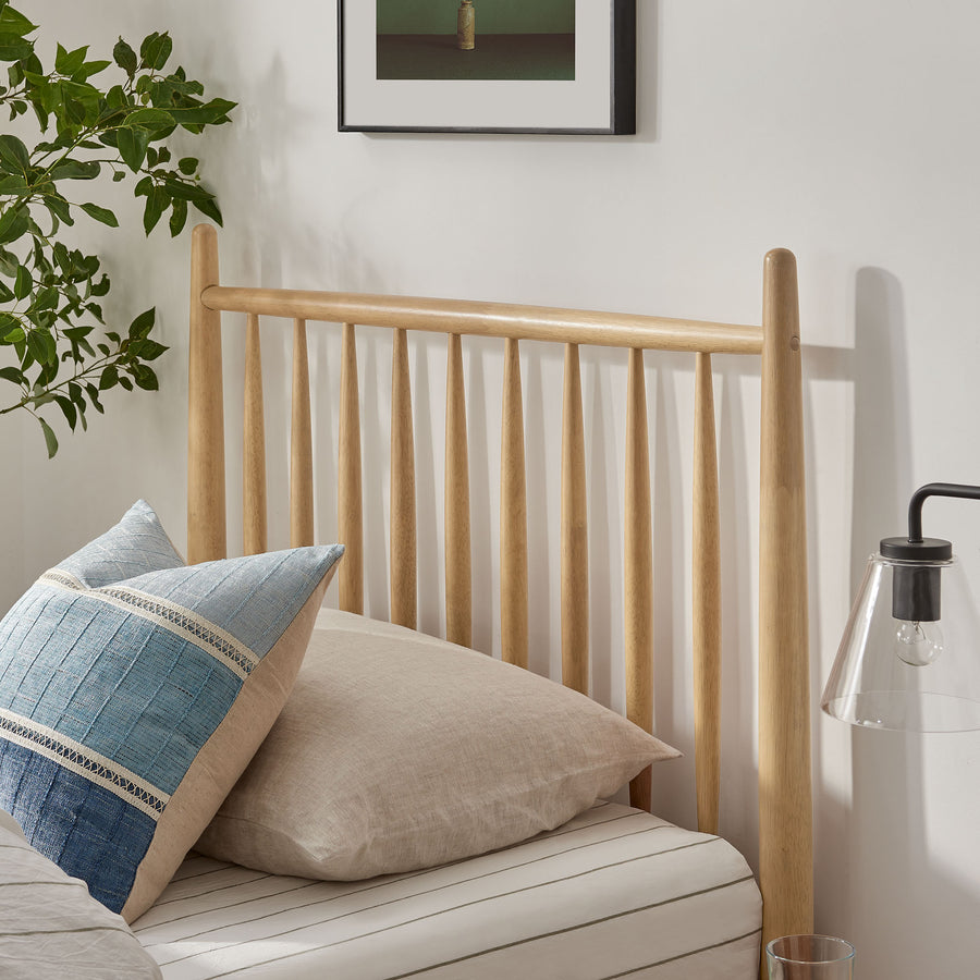 Tawny Twin Size Spindle Bed Frame in Light Oak