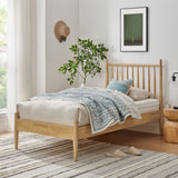 Tawny Twin Size Spindle Bed Frame in Light Oak