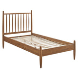 Tawny Twin Size Spindle Bed Frame in Walnut