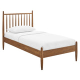 Tawny Twin Size Spindle Bed Frame in Walnut