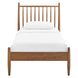 Tawny Twin Size Spindle Bed Frame in Walnut
