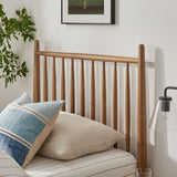 Tawny Twin Size Spindle Bed Frame in Walnut