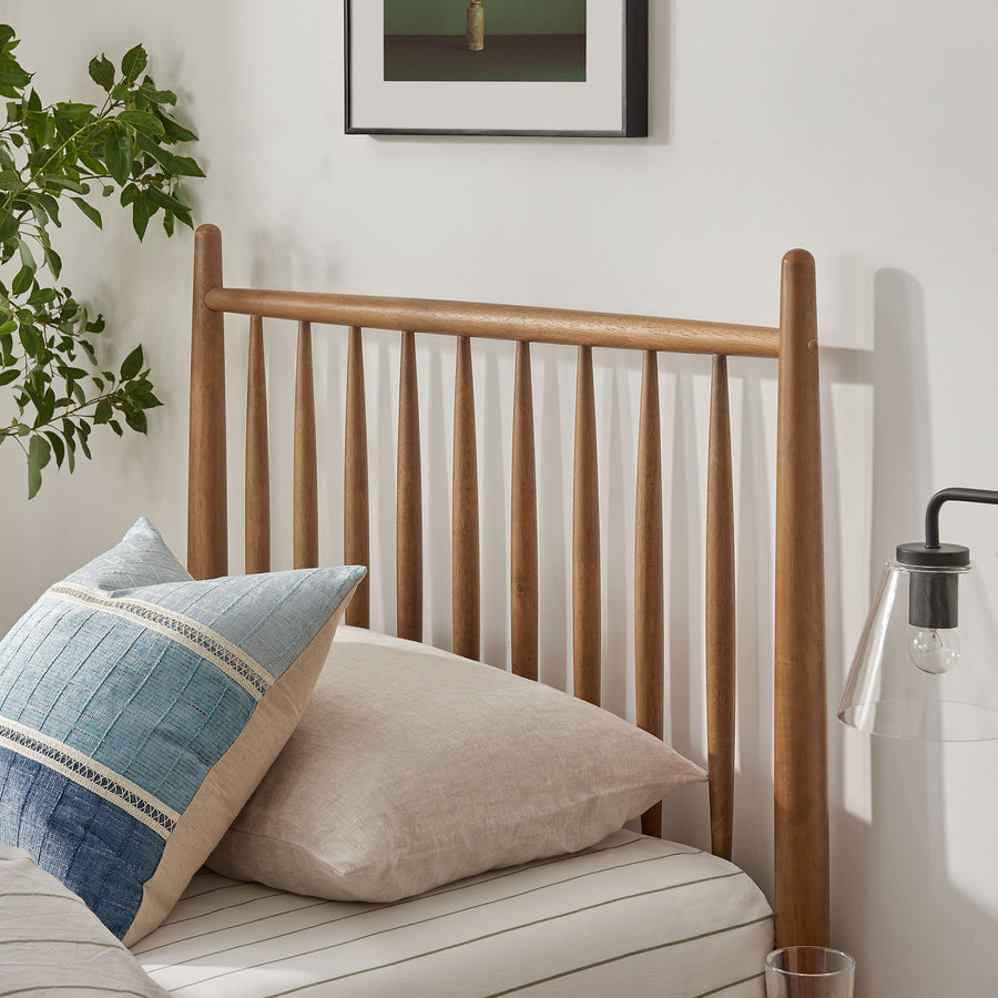 Tawny Twin Size Spindle Bed Frame in Walnut