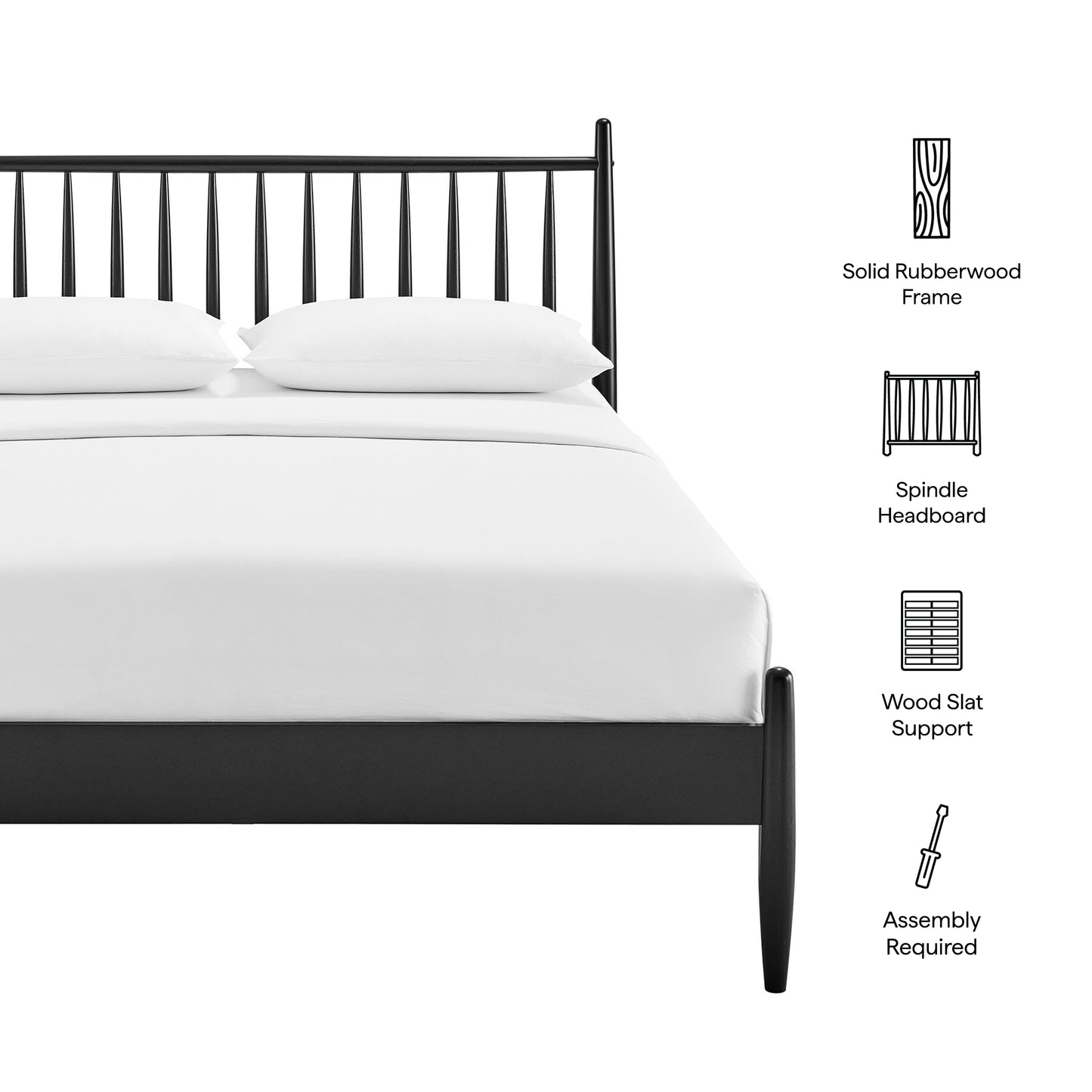 Zane Full Size Spindle Bed Frame by Furniture for America