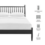 Tawny King Size Spindle Bed in Black