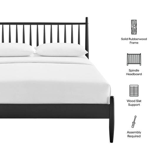 Zane King Size Spindle Bed by Furniture for America