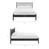 Tawny King Size Spindle Bed in Black
