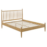 Tawny King Size Spindle Bed in Light Oak