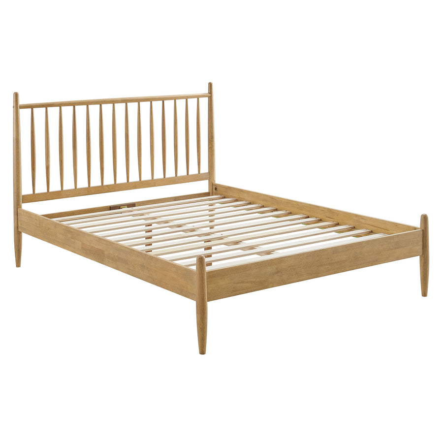 Tawny King Size Spindle Bed in Light Oak