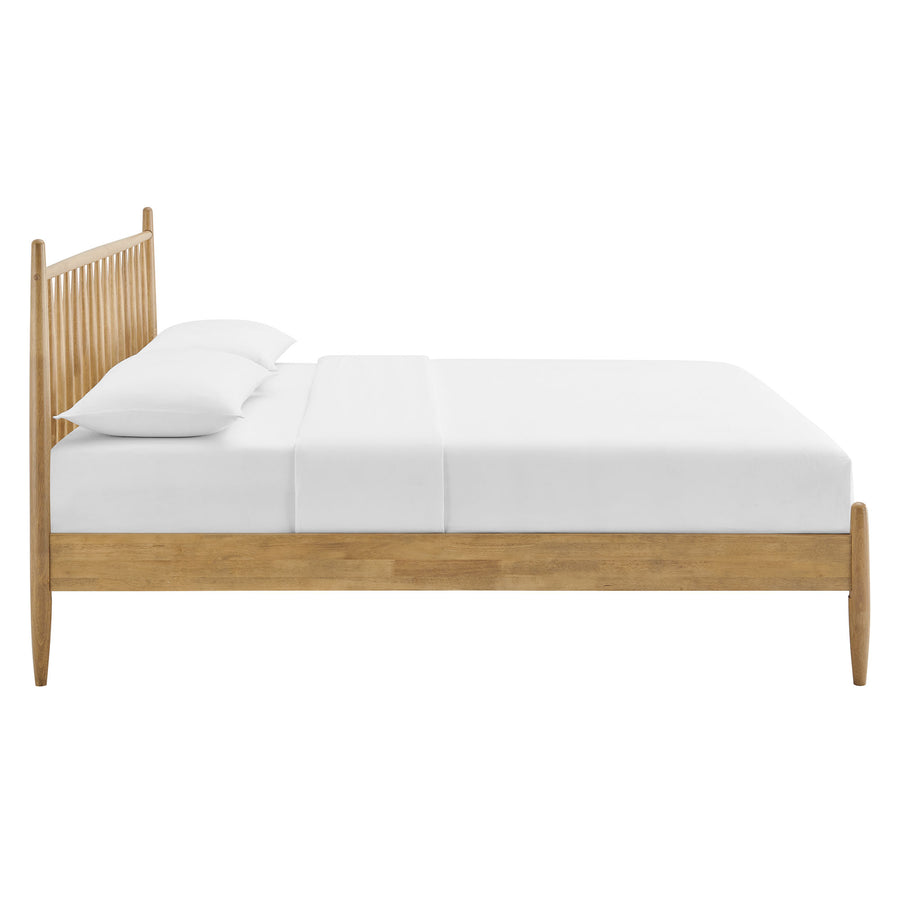 Tawny King Size Spindle Bed in Light Oak