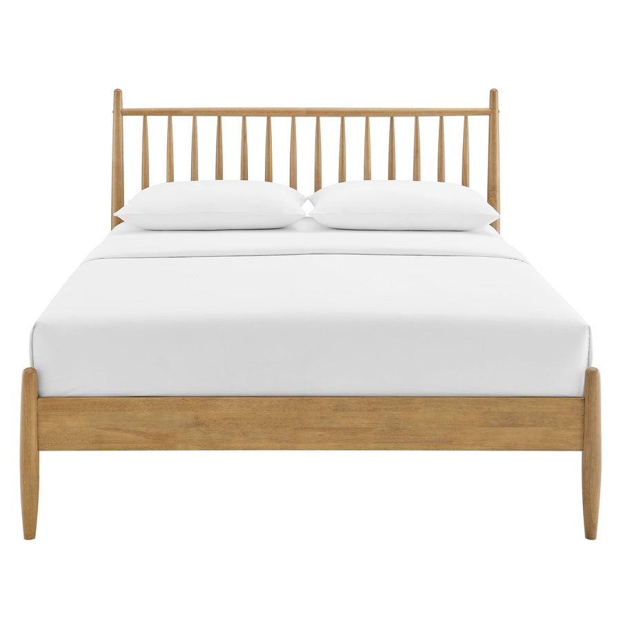 Tawny King Size Spindle Bed in Light Oak