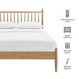 Tawny King Size Spindle Bed in Light Oak