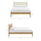 Tawny King Size Spindle Bed in Light Oak