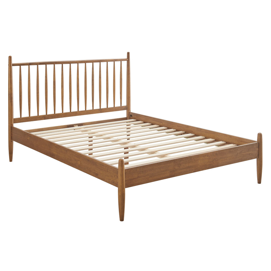 Tawny King Size Spindle Bed in Walnut