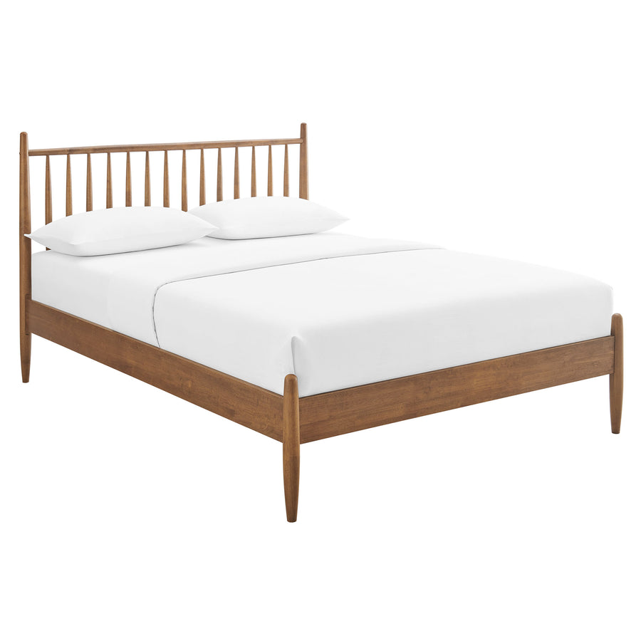 Tawny King Size Spindle Bed in Walnut