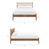 Tawny King Size Spindle Bed in Walnut