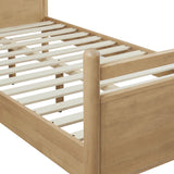 Loom Twin Size Wood Platform Bed Frame in Light Oak Heathered Ivory