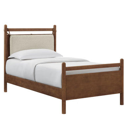 Leni Twin Size Wood Platform Bed Frame by Furniture for America