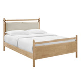 Loom Full Size Wood Platform Bed Frame in Light Oak Heathered Ivory