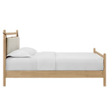Loom Full Size Wood Platform Bed Frame in Light Oak Heathered Ivory