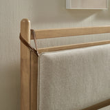 Loom Full Size Wood Platform Bed Frame in Light Oak Heathered Ivory