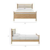 Loom Full Size Wood Platform Bed Frame in Light Oak Heathered Ivory