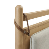 Loom Queen Size Wood Platform Bed Frame in Light Oak Heathered Ivory