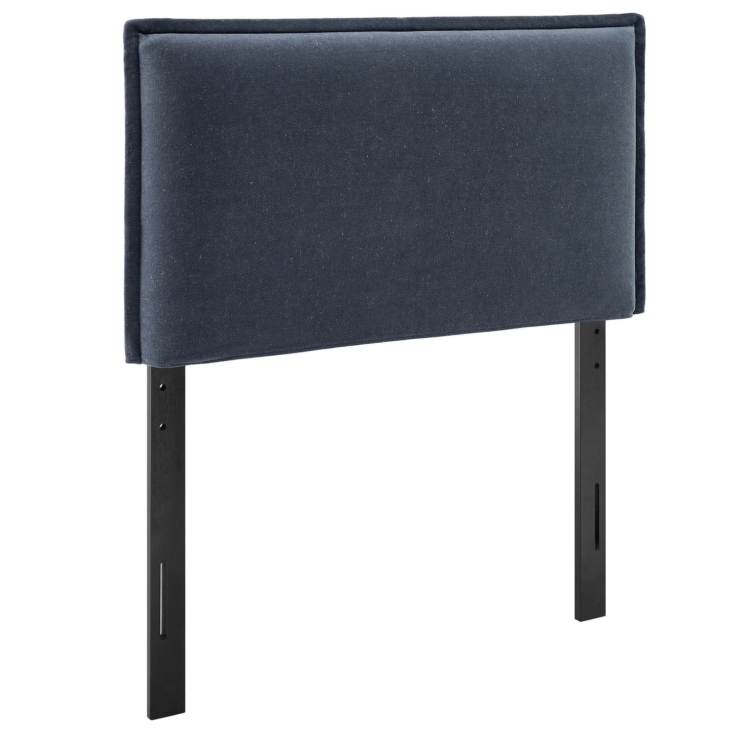 Slate Upholstered Linen Blend Twin Size Headboard in Denim