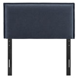 Slate Upholstered Linen Blend Twin Size Headboard in Denim