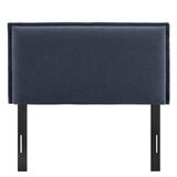 Slate Upholstered Linen Blend Twin Size Headboard in Denim