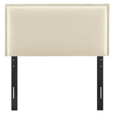 Slate Upholstered Linen Blend Twin Size Headboard in Linen