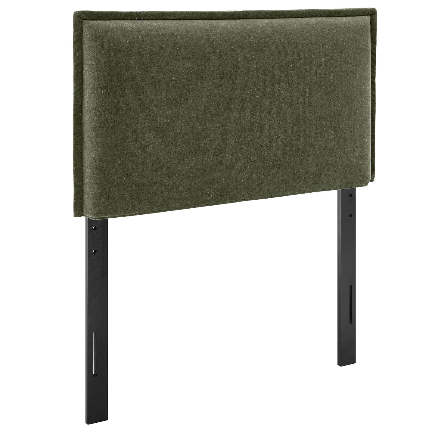 Slate Upholstered Linen Blend Twin Size Headboard in Sage