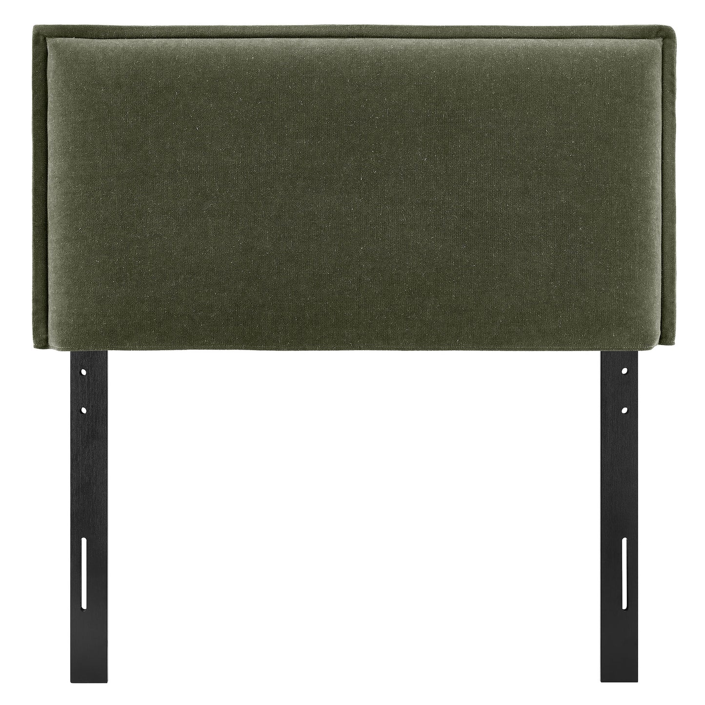 Slate Upholstered Linen Blend Twin Size Headboard in Sage