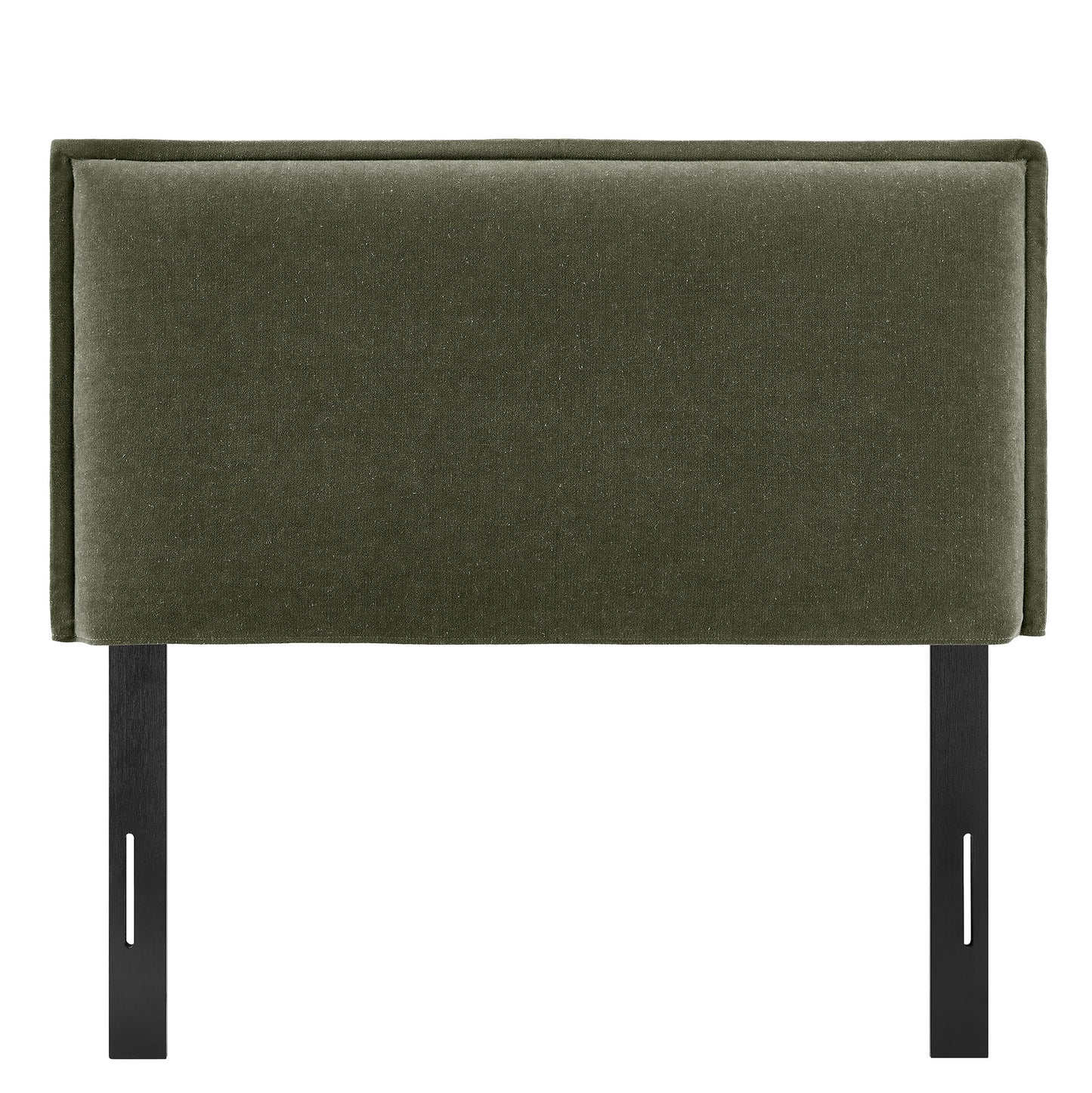 Slate Upholstered Linen Blend Twin Size Headboard in Sage