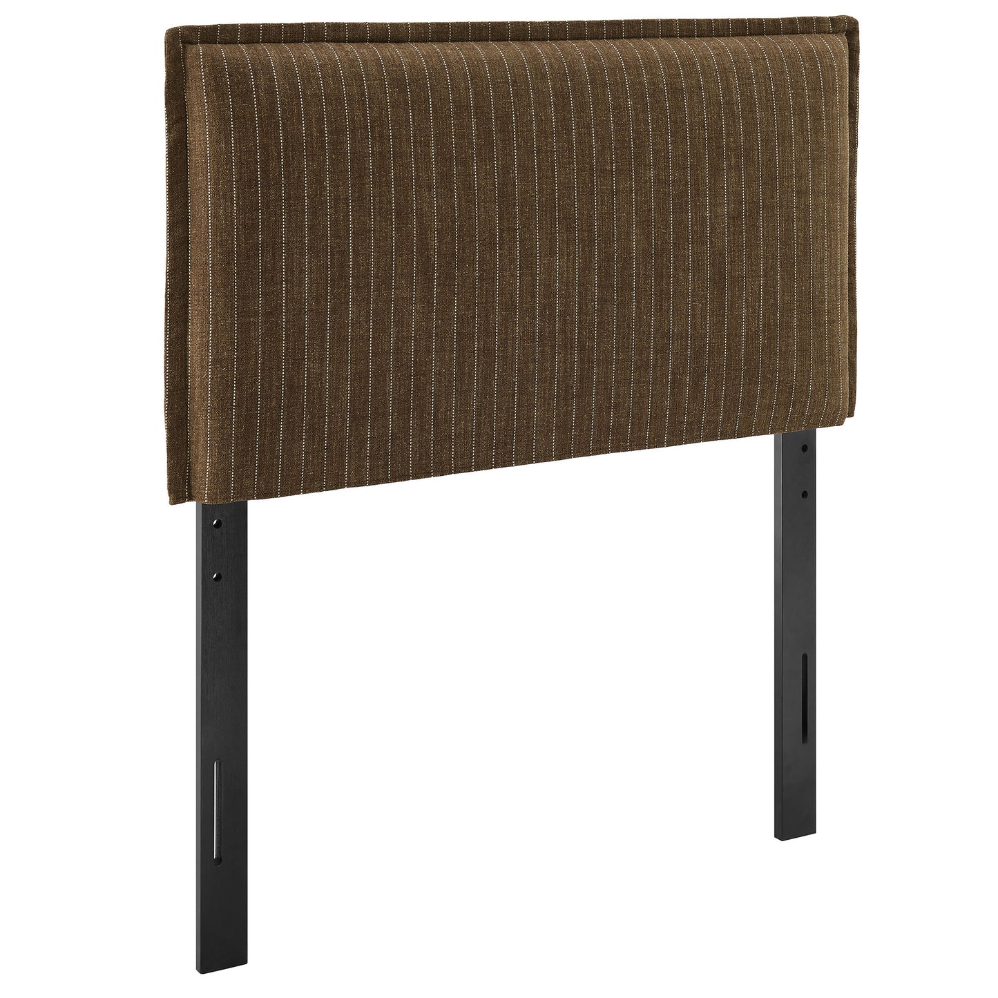 Slate Striped Linen Blend Twin Size Headboard in Earth Stripe