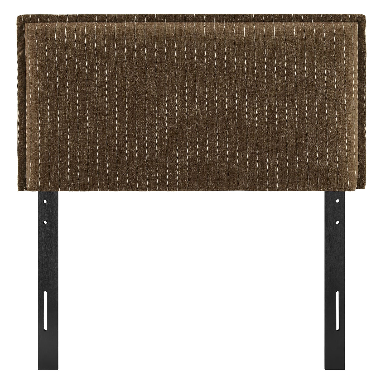 Slate Striped Linen Blend Twin Size Headboard in Earth Stripe
