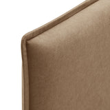 Slate Upholstered Linen Blend Full Size Headboard in Almond