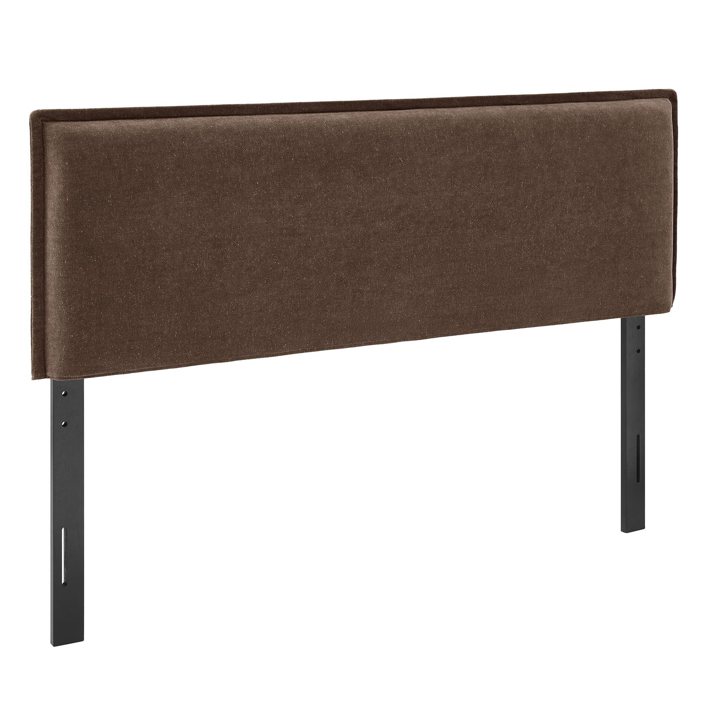 Slate Upholstered Linen Blend Full Size Headboard in Cocoa