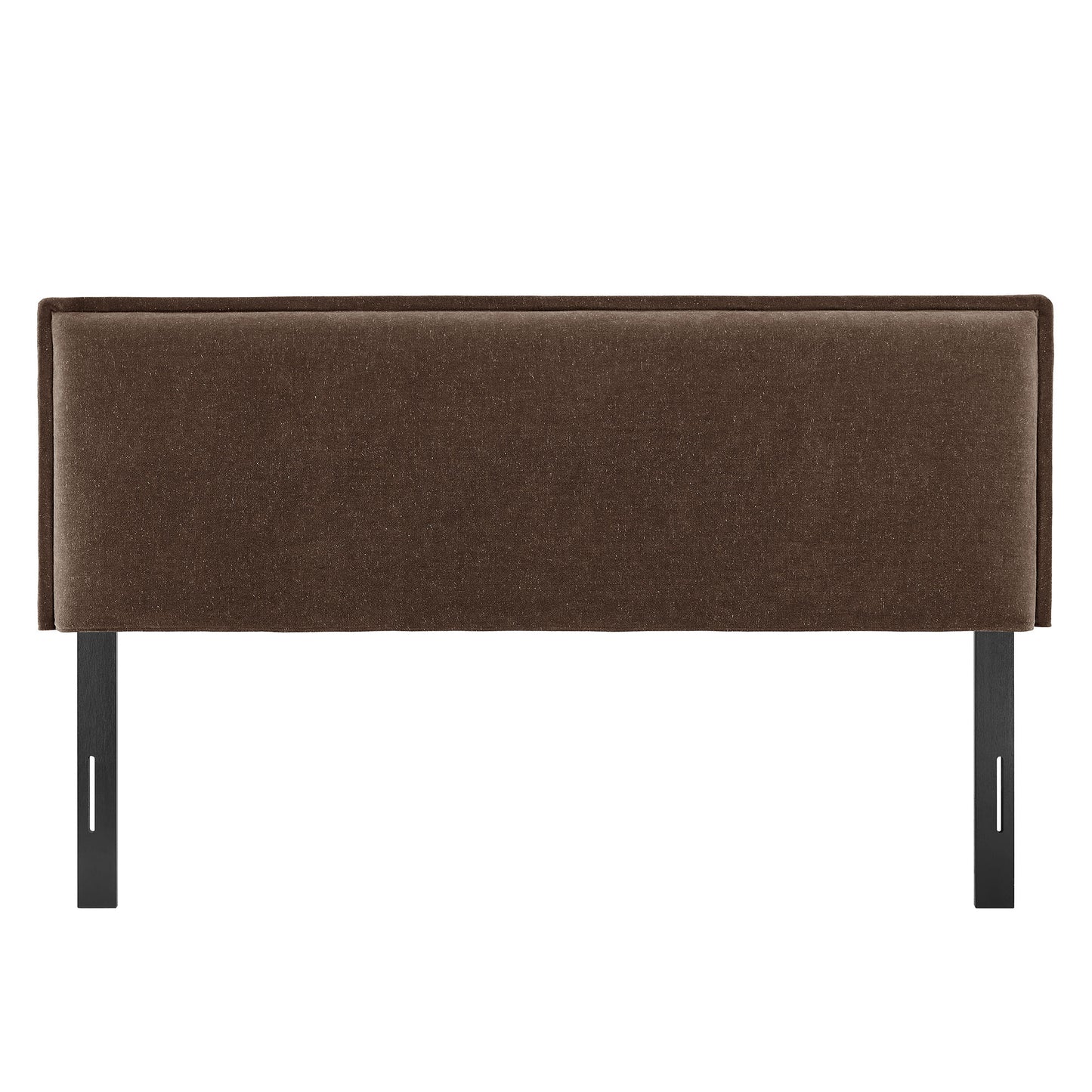 Slate Upholstered Linen Blend Full Size Headboard in Cocoa