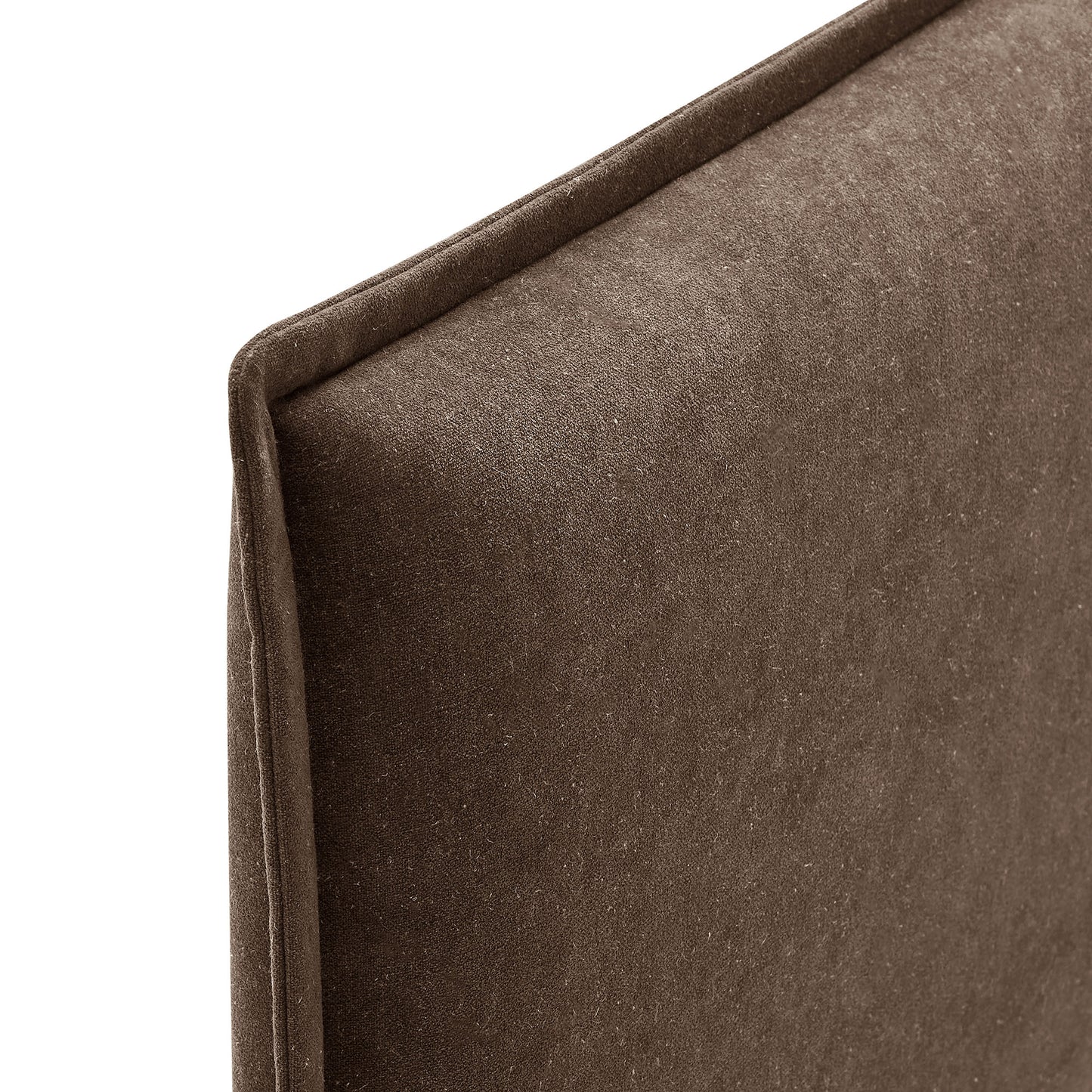 Slate Upholstered Linen Blend Full Size Headboard in Cocoa